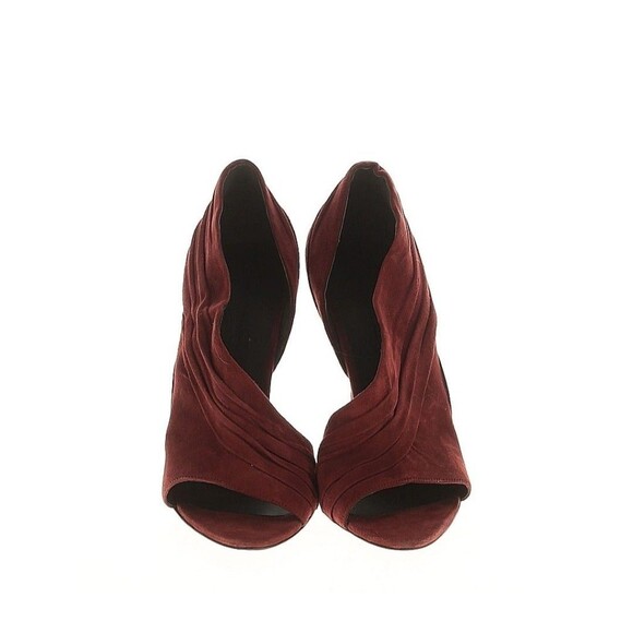 Alexander Wang Women’s Burgundy Draped Suede Peep Toe High Heel EU 39 (US9) - Picture 1 of 8